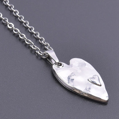 1 Piece 304 Stainless Steel Heart Shape