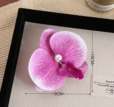 Women'S Sweet Flower Plastic Resin Hair Clip