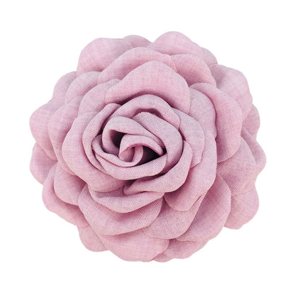 Women'S Sweet Korean Style Rose Flower Cloth Hair Claws