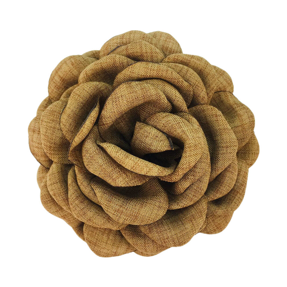 Women'S Sweet Korean Style Rose Flower Cloth Hair Claws