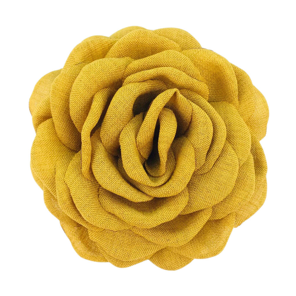 Women'S Sweet Korean Style Rose Flower Cloth Hair Claws