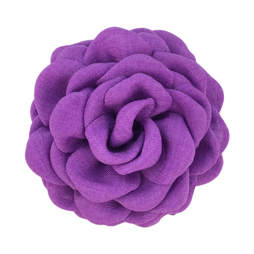 Women'S Sweet Korean Style Rose Flower Cloth Hair Claws