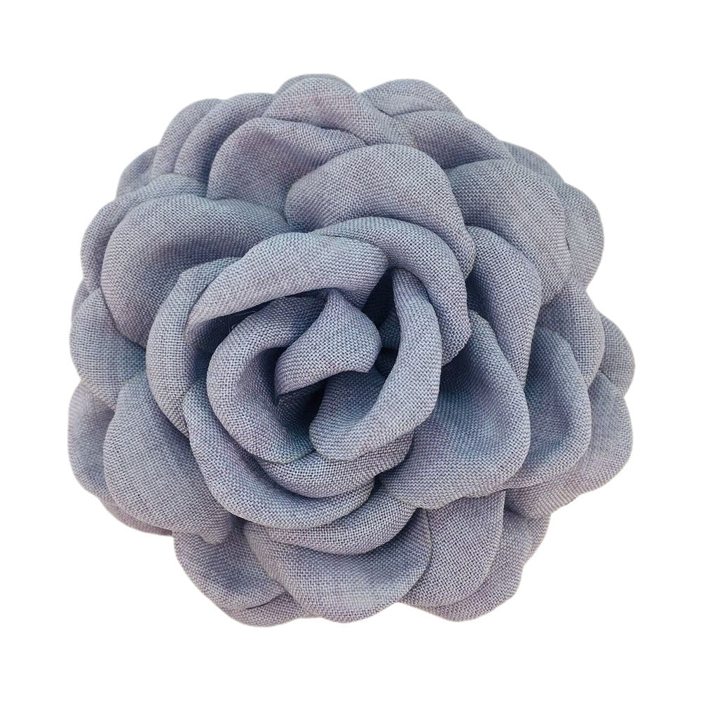 Women'S Sweet Korean Style Rose Flower Cloth Hair Claws