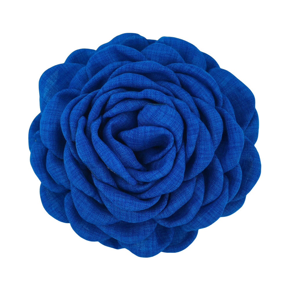 Women'S Sweet Korean Style Rose Flower Cloth Hair Claws