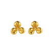 Wholesale Jewelry Classical Retro Flower Bow Knot 304 Stainless Steel 18K Gold Plated Plating Jewelry Set