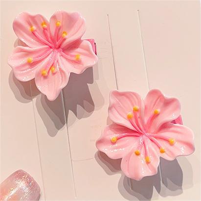 Women'S Sweet Simple Style Flower Mixed Materials Hair Clip