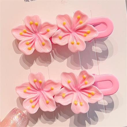 Women'S Sweet Simple Style Flower Mixed Materials Hair Clip