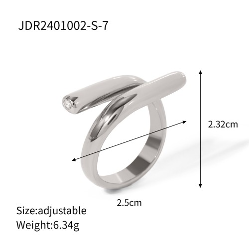 Wholesale Jewelry IG Style Simple Style Solid Color 304 Stainless Steel Rings Earrings Necklace