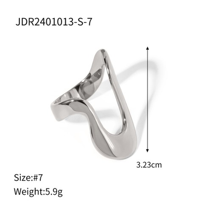 Wholesale Jewelry IG Style Simple Style Solid Color 304 Stainless Steel Rings Earrings Necklace