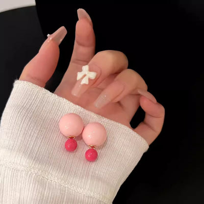 1 Pair IG Style Simple Style U Shape Geometric Flower Inlay Imitation Pearl Artificial Pearls Rhinestones Drop Earrings Ear Studs