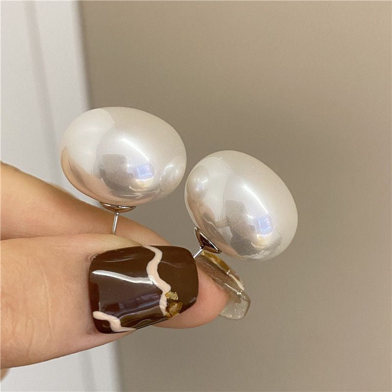 1 Pair IG Style Simple Style U Shape Geometric Flower Inlay Imitation Pearl Artificial Pearls Rhinestones Drop Earrings Ear Studs