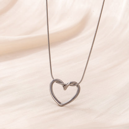 Simple Style Heart Shape Titanium Steel Wholesale Pendant Necklace