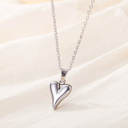 Simple Style Heart Shape Titanium Steel Wholesale Pendant Necklace