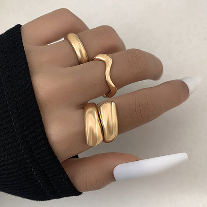 Casual Elegant Classic Style Geometric Alloy Women's Open Rings Rings