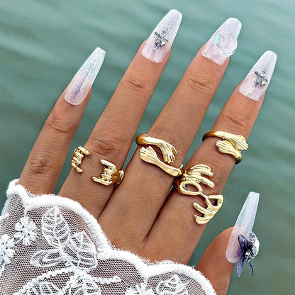 Casual Elegant Classic Style Geometric Alloy Women's Open Rings Rings