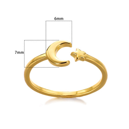 Wholesale Jewelry Simple Style Classic Style Solid Color 304 Stainless Steel Gold Plated Plating Rings