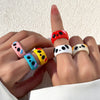 Sweet Printing Animal Cartoon Plastic Resin Women's Rings