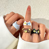 Sweet Printing Animal Cartoon Plastic Resin Women's Rings