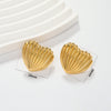 1 Pair Simple Style Classic Style Heart Shape Plating 304 Stainless Steel Ear Studs