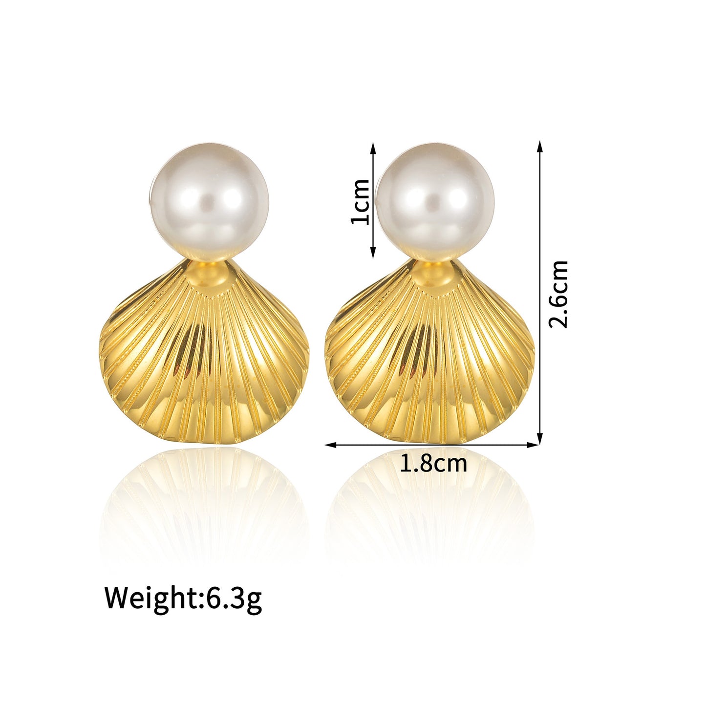 1 Pair Simple Style Classic Style Solid Color Inlay 304 Stainless Steel Pearl Ear Studs