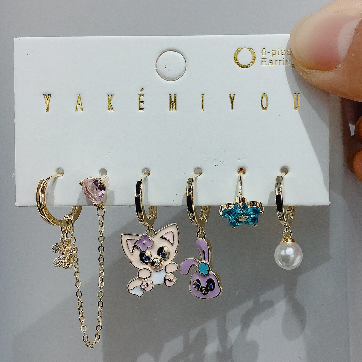 Copper 14K Gold Plated Cartoon Style Sweet Plating Inlay Cartoon Zircon Drop Earrings