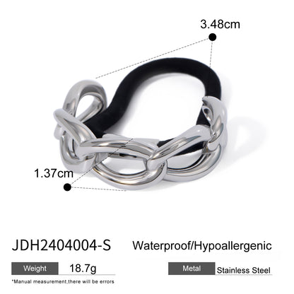 Women'S Simple Style Classic Style 8-Shaped 304 Stainless Steel Plating Titanium Steel Hair Tie