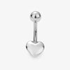 1 Piece Belly Rings Simple Style Classic Style Heart Shape Cat 316L Stainless Steel  Plating Inlay Zircon 14K Gold Plated Belly Rings