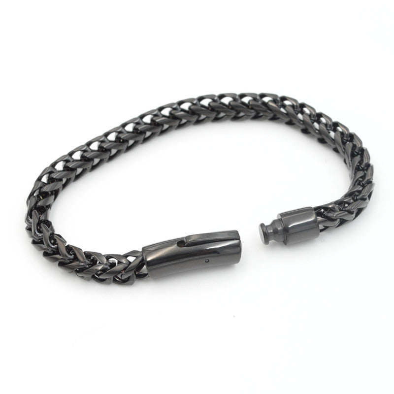 Casual Simple Style Solid Color Titanium Steel Unisex Bracelets