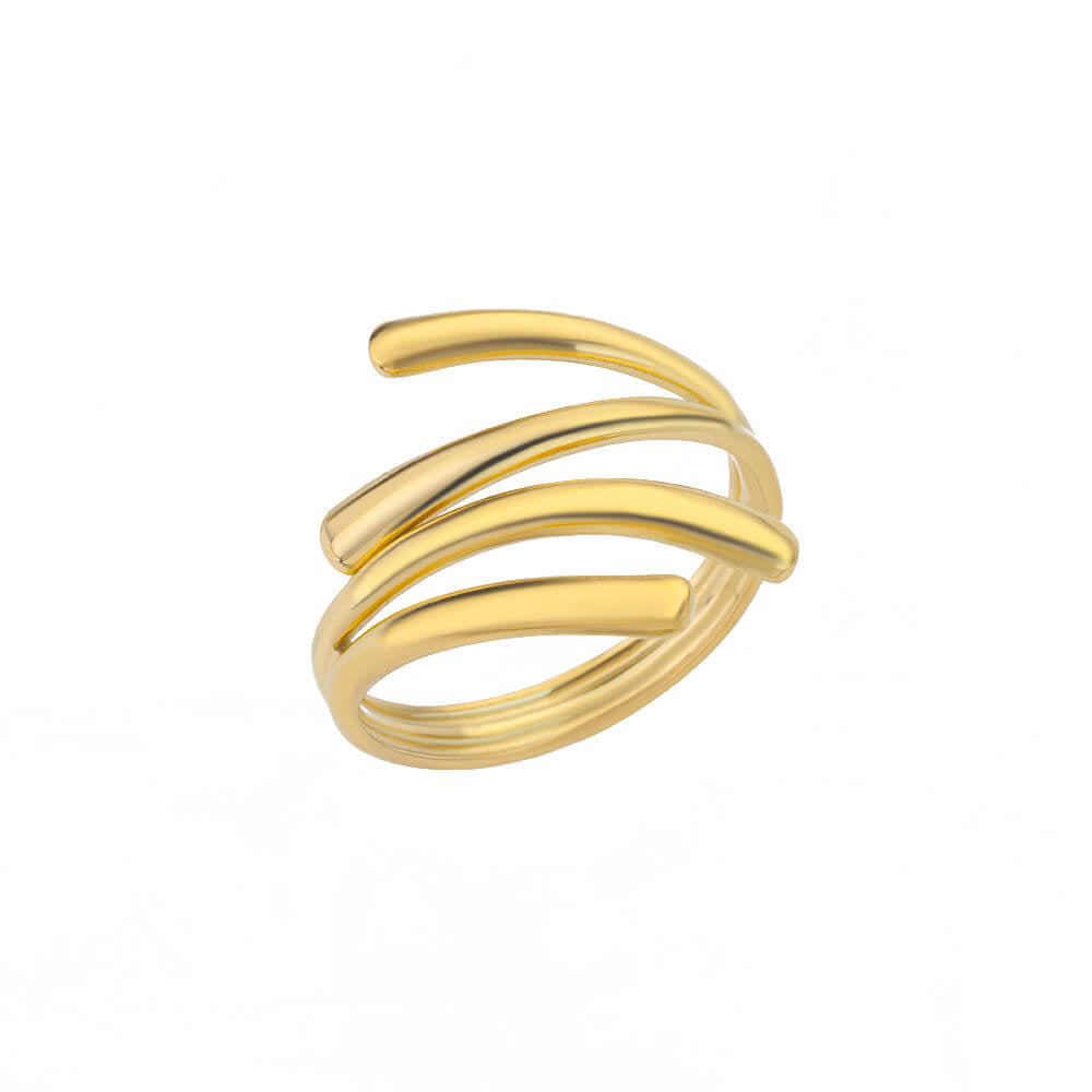 Wholesale Jewelry Simple Style Geometric Round Heart Shape 304 Stainless Steel 18K Gold Plated Plating Open Rings