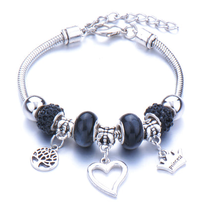 Simple Style Classic Style Heart Shape Rhinestones Zinc Alloy Wholesale Bracelets