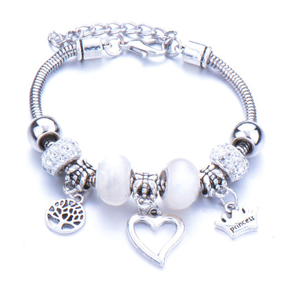 Simple Style Classic Style Heart Shape Rhinestones Zinc Alloy Wholesale Bracelets