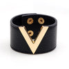 Simple Style Classic Style Letter Pu Leather Alloy Wholesale Bangle