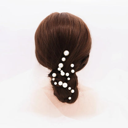 18 Hairpin Set Size Mix And Match Pearl U-Shaped Pin Jewelry Daily Ball Head Hairpin  Wholesale Nihaojewelry