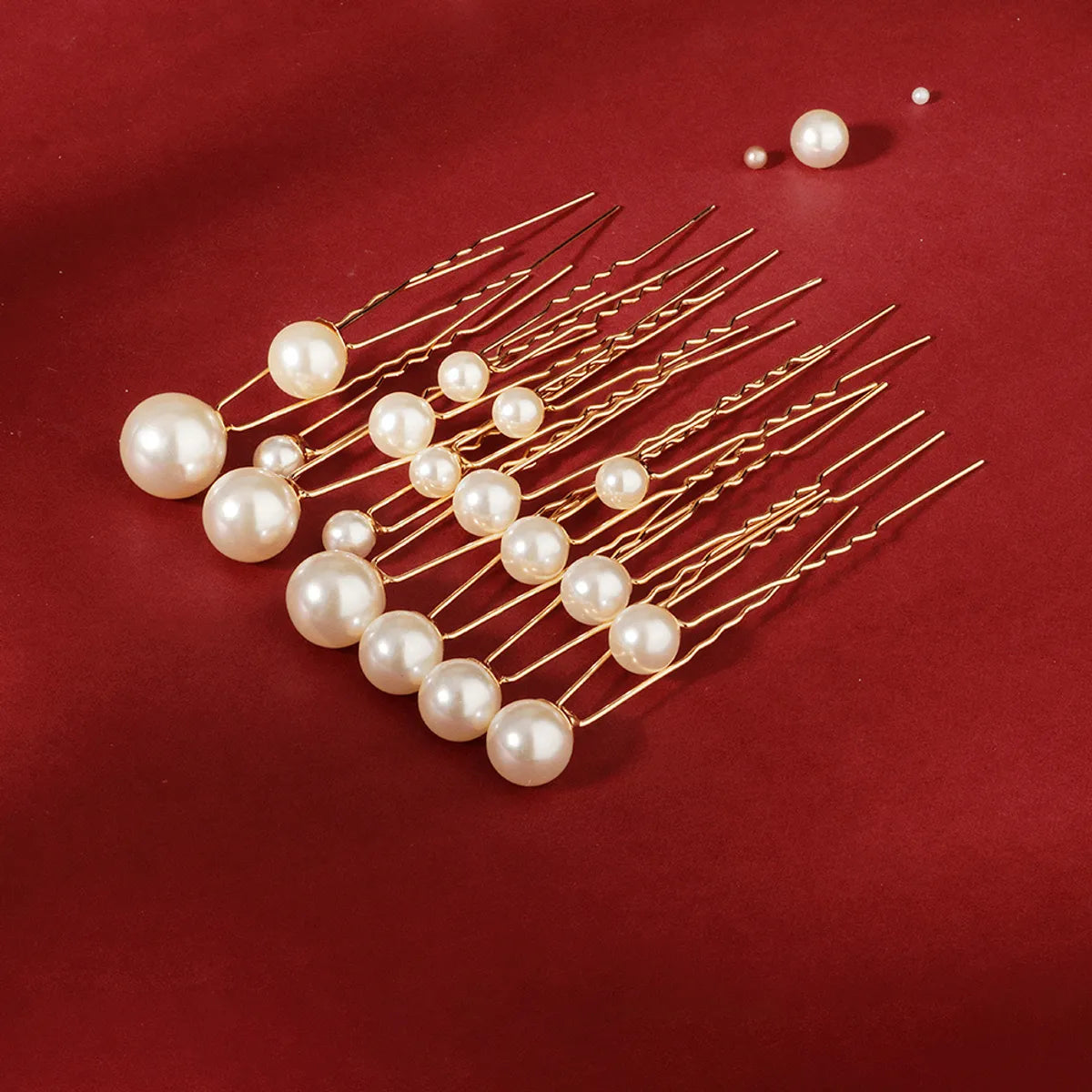 18 Hairpin Set Size Mix And Match Pearl U-Shaped Pin Jewelry Daily Ball Head Hairpin  Wholesale Nihaojewelry