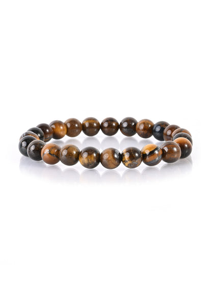 Casual Simple Style Round Natural Stone Lava Rock Bracelets In Bulk