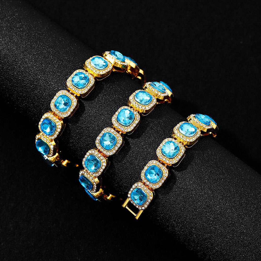 Casual Hip-Hop Solid Color Zircon Alloy Zinc Alloy Wholesale Choker