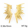 1 Pair Vintage Style Sun Plating 304 Stainless Steel 18K Gold Plated Ear Studs