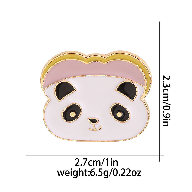 Cartoon Style Cute Animal Letter Alloy Stamping Enamel Plating Unisex Brooches Collar Pin