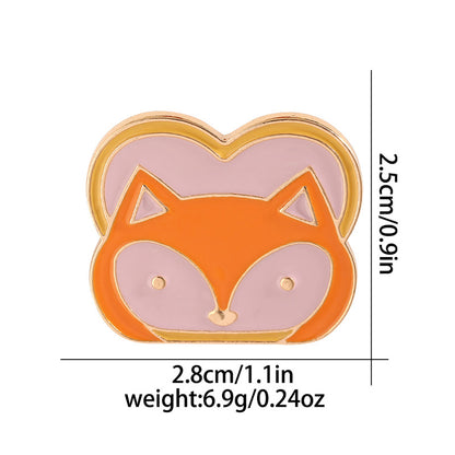 Cartoon Style Cute Animal Letter Alloy Stamping Enamel Plating Unisex Brooches Collar Pin