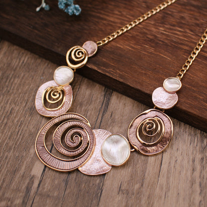 Casual Simple Style Spiral Alloy Zinc Alloy Wholesale Necklace