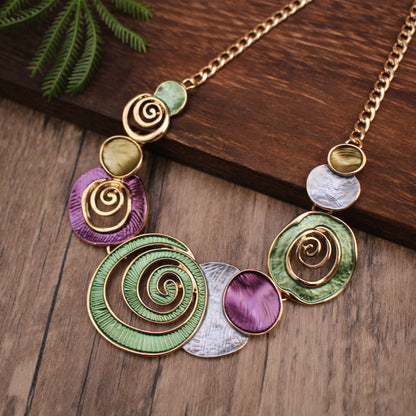 Casual Simple Style Spiral Alloy Zinc Alloy Wholesale Necklace