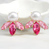 1 Pair IG Style Simple Style Shiny Irregular Inlay Alloy Pearl Zircon Ear Studs