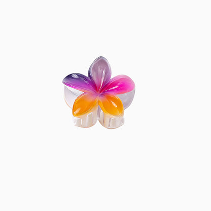 Women'S Cute Flower Plastic Resin Stoving Varnish Hair Claws