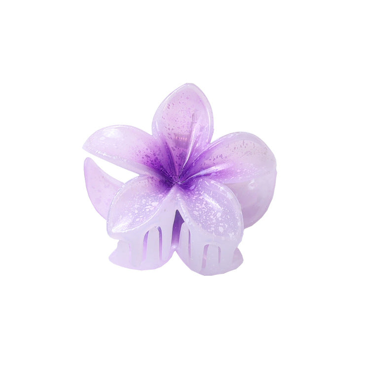 Women'S Simple Style Flower Plastic Resin Stoving Varnish Hair Claws