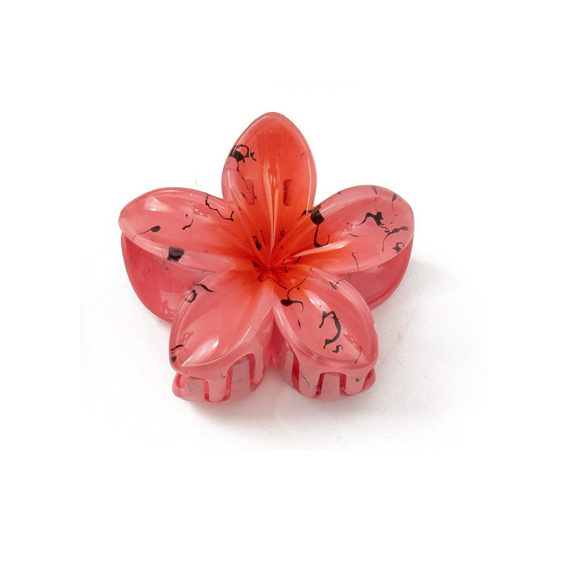 Women'S Simple Style Flower Plastic Resin Stoving Varnish Hair Claws