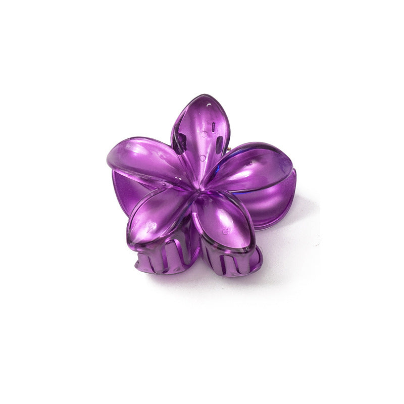 Women'S Simple Style Flower Plastic Resin Stoving Varnish Hair Claws