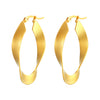 1 Pair Casual Simple Style Solid Color 304 Stainless Steel 18K Gold Plated Earrings