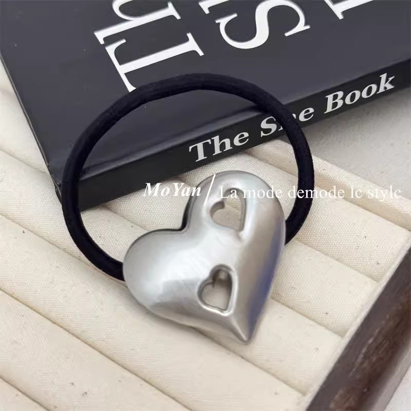 Women'S Simple Style Round Star Heart Shape Metal Hair Tie