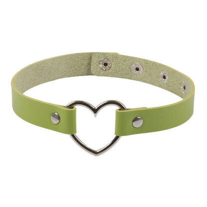 Simple Style Heart Shape Pu Leather Wholesale Choker