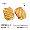 1 Pair Casual Simple Style Classic Style Quadrilateral Plating 304 Stainless Steel 18K Gold Plated Ear Studs